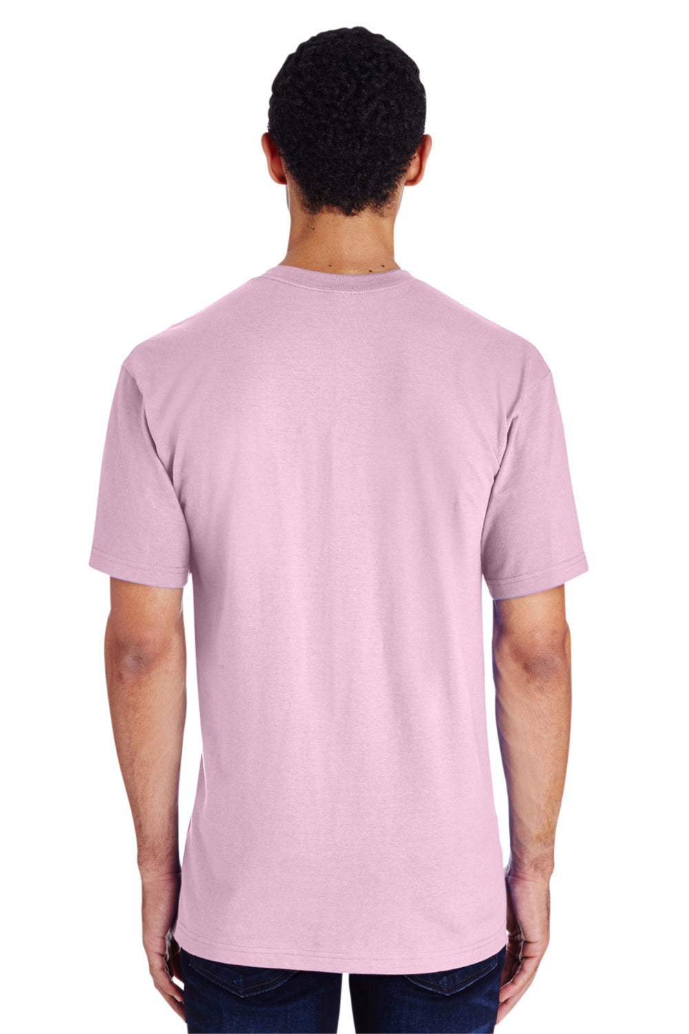 Gildan H000 Mens Hammer Short Sleeve Crewneck T-Shirt Light Pink Back