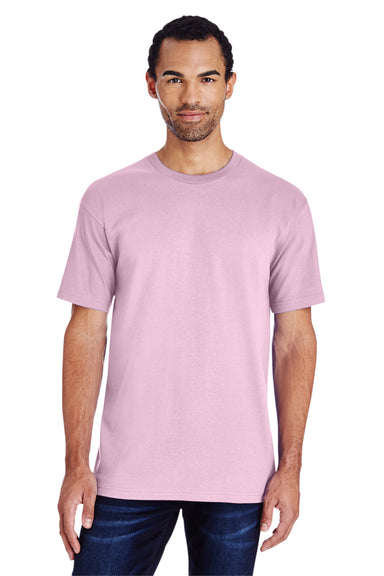 Gildan H000 Mens Hammer Short Sleeve Crewneck T-Shirt Light Pink Front