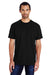 Gildan H000 Mens Hammer Short Sleeve Crewneck T-Shirt Black Front