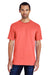 Gildan H000 Mens Hammer Short Sleeve Crewneck T-Shirt Coral Silk Pink Front