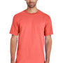 Gildan Mens Hammer Short Sleeve Crewneck T-Shirt - Coral Silk - Closeout