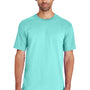 Gildan Mens Hammer Short Sleeve Crewneck T-Shirt - Chalky Mint Blue