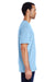 Gildan H000 Mens Hammer Short Sleeve Crewneck T-Shirt Chambray Blue Side