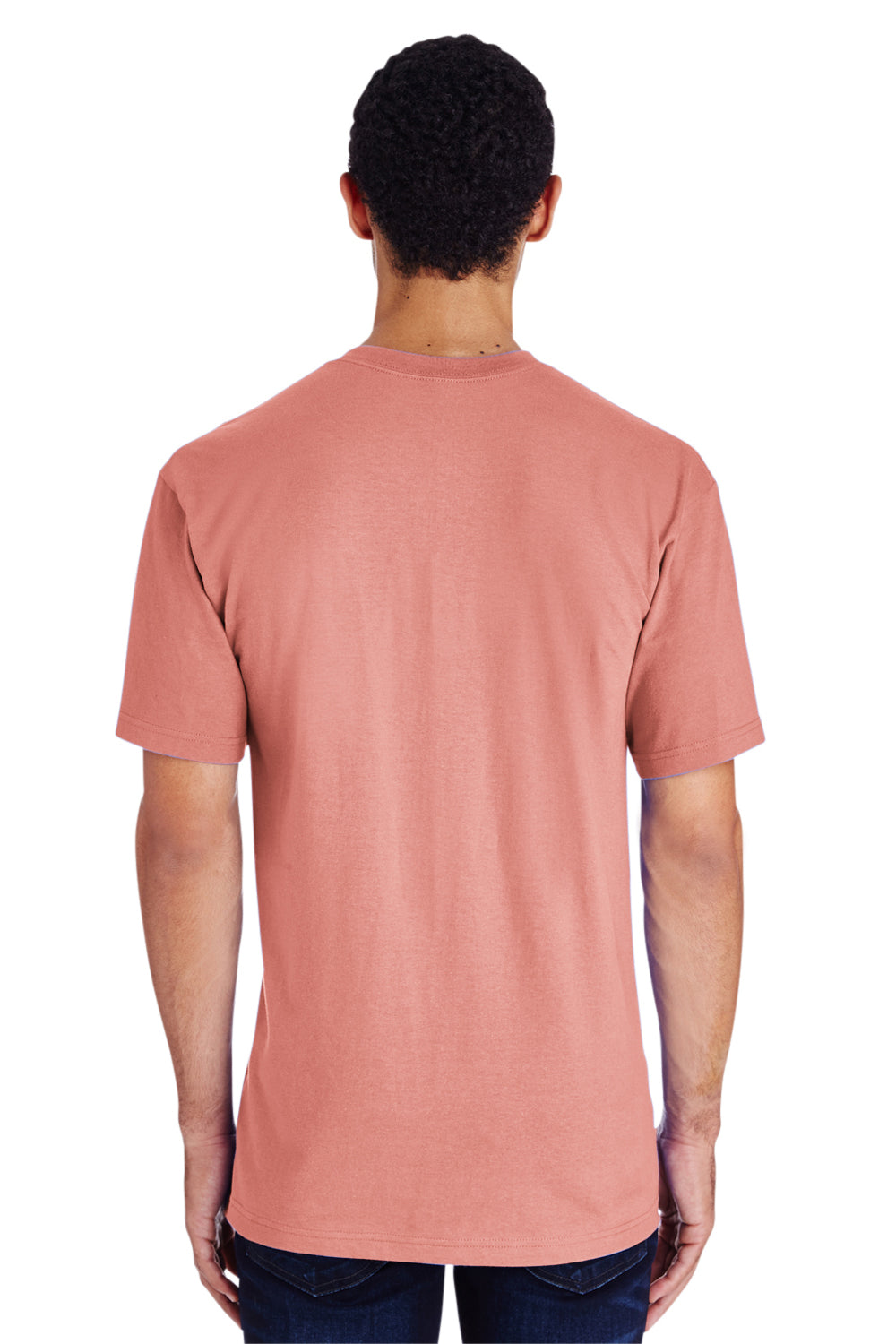 Gildan H000 Mens Hammer Short Sleeve Crewneck T-Shirt Terracotta Red Back