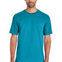 Gildan Mens Hammer Short Sleeve Crewneck T-Shirt - Tropical Blue - Closeout