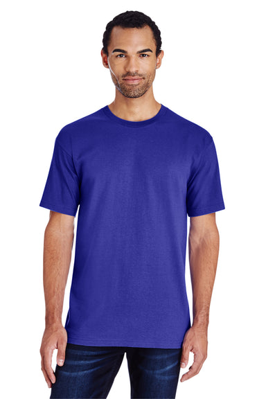 Gildan H000 Mens Hammer Short Sleeve Crewneck T-Shirt Royal Blue Front