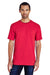 Gildan H000 Mens Hammer Short Sleeve Crewneck T-Shirt Red Front