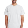 Gildan Mens Hammer Short Sleeve Crewneck T-Shirt w/ Pocket - White - Closeout