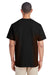 Gildan H300 Mens Hammer Short Sleeve Crewneck T-Shirt w/ Pocket Black Back