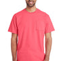 Gildan Mens Hammer Short Sleeve Crewneck T-Shirt w/ Pocket - Coral Silk - Closeout