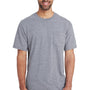 Gildan Mens Hammer Short Sleeve Crewneck T-Shirt w/ Pocket - Sport Grey - Closeout