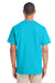Gildan H300 Mens Hammer Short Sleeve Crewneck T-Shirt w/ Pocket Lagoon Blue Back