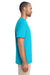 Gildan H300 Mens Hammer Short Sleeve Crewneck T-Shirt w/ Pocket Lagoon Blue Side