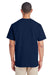 Gildan H300 Mens Hammer Short Sleeve Crewneck T-Shirt w/ Pocket Navy Blue Back