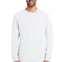 Gildan Mens Hammer Long Sleeve Crewneck T-Shirt - White