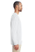 Gildan H400 Mens Hammer Long Sleeve Crewneck T-Shirt White Side