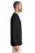 Gildan H400 Mens Hammer Long Sleeve Crewneck T-Shirt Black Side