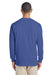Gildan H400 Mens Hammer Long Sleeve Crewneck T-Shirt Flo Blue Back