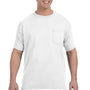 Hanes Mens ComfortSoft Short Sleeve Crewneck T-Shirt w/ Pocket - White