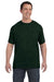 Hanes H5590 Mens ComfortSoft Short Sleeve Crewneck T-Shirt w/ Pocket Forest Green Front