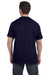 Hanes H5590 Mens ComfortSoft Short Sleeve Crewneck T-Shirt w/ Pocket Navy Blue Back