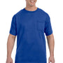 Hanes Mens ComfortSoft Short Sleeve Crewneck T-Shirt w/ Pocket - Deep Royal Blue