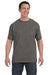 Hanes H5590 Mens ComfortSoft Short Sleeve Crewneck T-Shirt w/ Pocket Smoke Grey Front