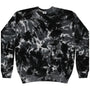 Tie-Dye Mens Fleece Crewneck Sweatshirt - Black