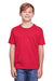 Fruit Of The Loom IC47BR Youth Iconic Short Sleeve Crewneck T-Shirt Red Front