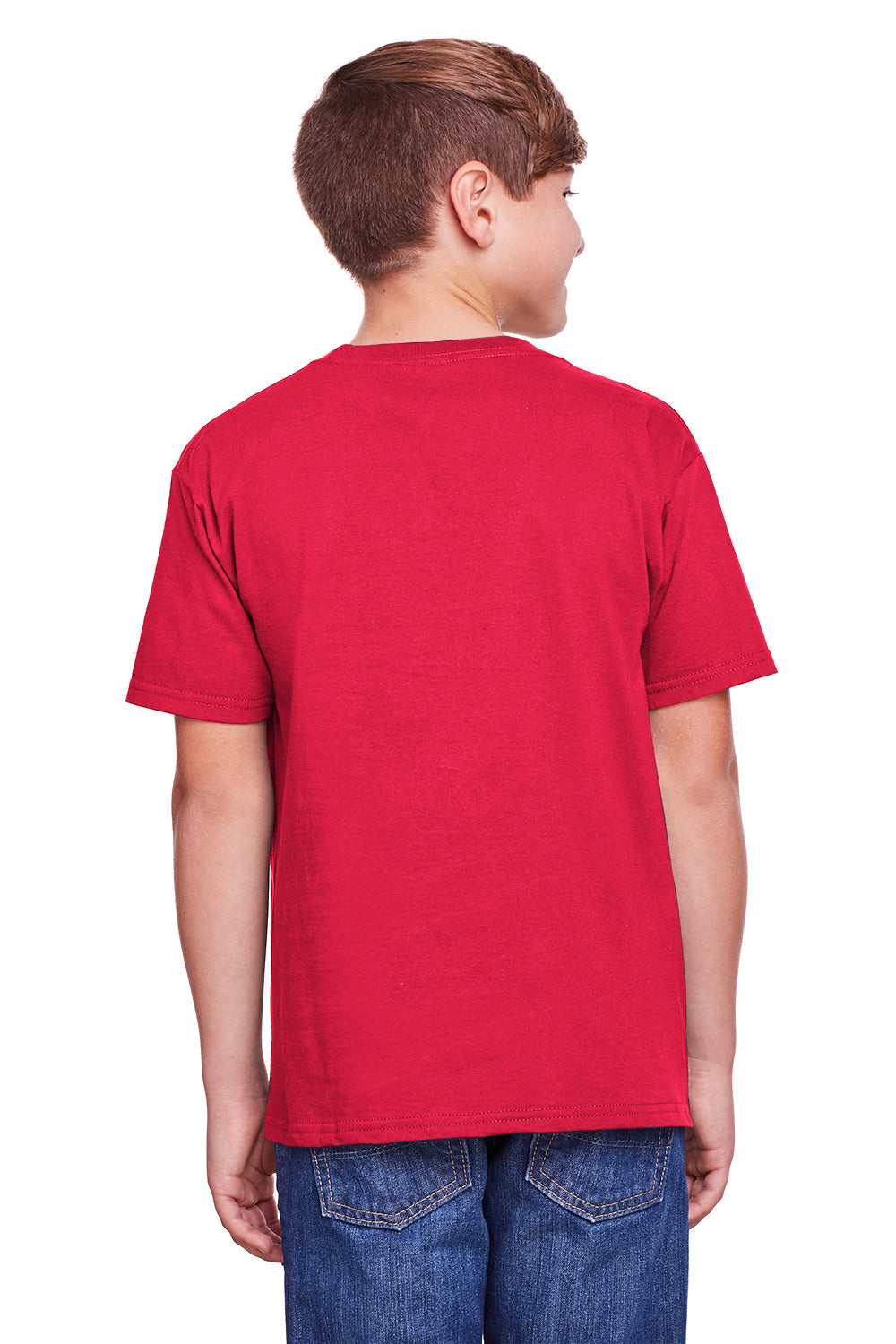 Fruit Of The Loom IC47BR Youth Iconic Short Sleeve Crewneck T-Shirt Red Back