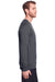 Fruit Of The Loom IC47LSR Mens Iconic Long Sleeve Crewneck T-Shirt Charcoal Grey Side