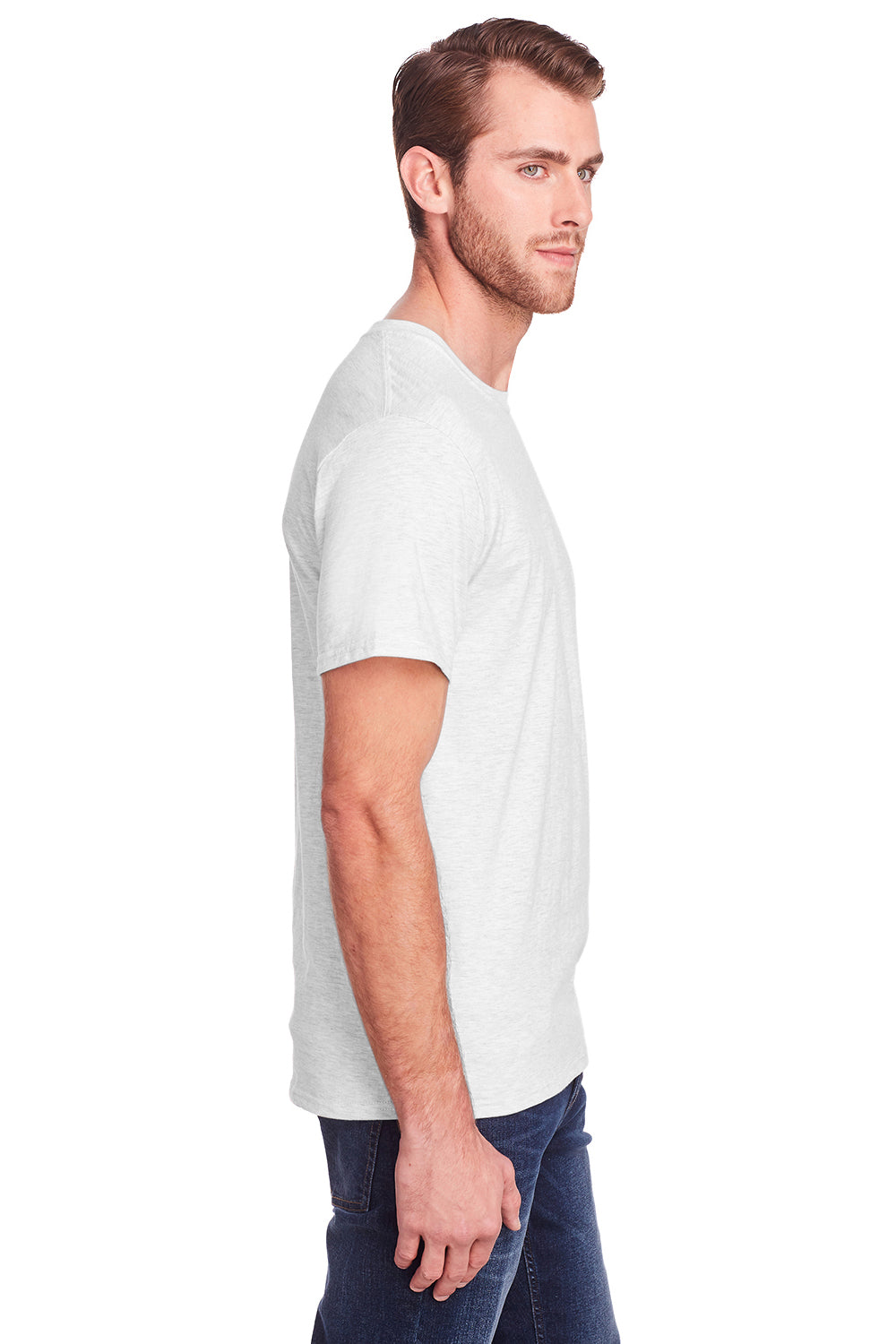 Fruit Of The Loom IC47MR Mens Iconic Short Sleeve Crewneck T-Shirt White Side