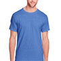 Fruit Of The Loom Mens Iconic Short Sleeve Crewneck T-Shirt - Heather Retro Royal Blue