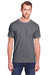 Fruit Of The Loom IC47MR Mens Iconic Short Sleeve Crewneck T-Shirt Heather Charcoal Grey Front