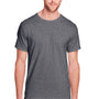 Fruit Of The Loom Mens Iconic Short Sleeve Crewneck T-Shirt - Heather Charcoal Grey