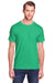 Fruit Of The Loom IC47MR Mens Iconic Short Sleeve Crewneck T-Shirt Heather Irish Green Front