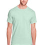 Fruit Of The Loom Mens Iconic Short Sleeve Crewneck T-Shirt - Heather Mint Green - Closeout
