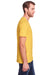 Fruit Of The Loom IC47MR Mens Iconic Short Sleeve Crewneck T-Shirt Heather Mustard Yellow Side