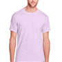 Fruit Of The Loom Mens Iconic Short Sleeve Crewneck T-Shirt - Heather Candy Hearts Pink - Closeout