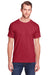 Fruit Of The Loom IC47MR Mens Iconic Short Sleeve Crewneck T-Shirt Heather Pepper Red Front