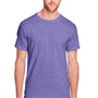 Fruit Of The Loom Mens Iconic Short Sleeve Crewneck T-Shirt - Heather Retro Purple
