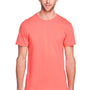 Fruit Of The Loom Mens Iconic Short Sleeve Crewneck T-Shirt - Sunset Coral