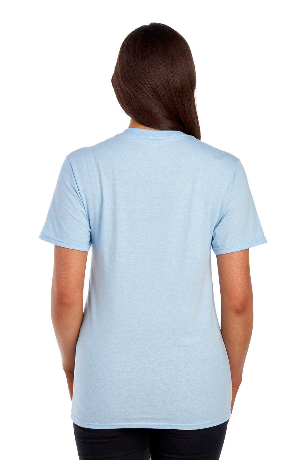 Fruit Of The Loom IC47MR Mens Iconic Short Sleeve Crewneck T-Shirt Heather Cloud Blue Back