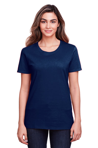 Fruit Of The Loom IC47WR Womens Iconic Short Sleeve Crewneck T-Shirt Navy Blue Front