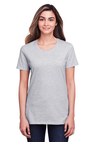 Fruit Of The Loom IC47WR Womens Iconic Short Sleeve Crewneck T-Shirt Heather Grey Front