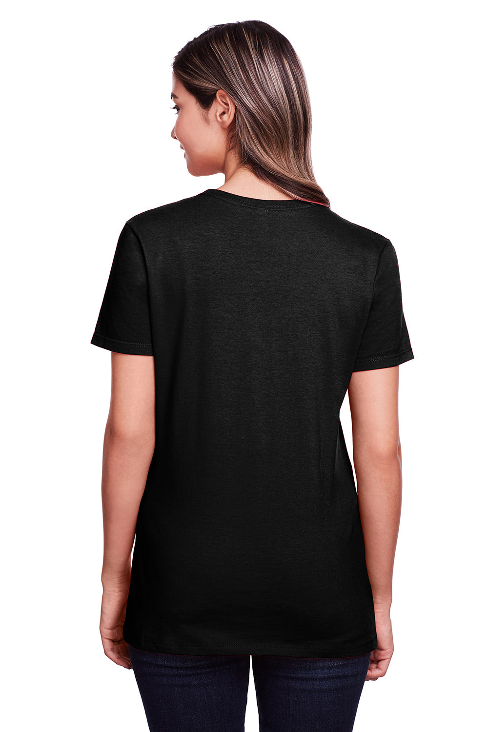 Fruit Of The Loom IC47WR Womens Iconic Short Sleeve Crewneck T-Shirt Black Back