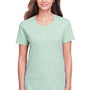 Fruit Of The Loom Womens Iconic Short Sleeve Crewneck T-Shirt - Heather Mint Green