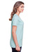 Fruit Of The Loom IC47WR Womens Iconic Short Sleeve Crewneck T-Shirt Heather Aqua Blue Side