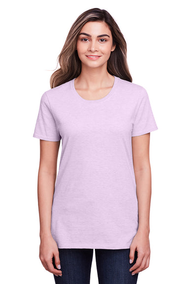 Fruit Of The Loom IC47WR Womens Iconic Short Sleeve Crewneck T-Shirt Heather Pink Front
