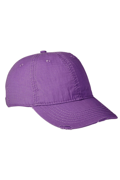 Adams IM101 Distressed Adjustable Hat Violet Purple Front